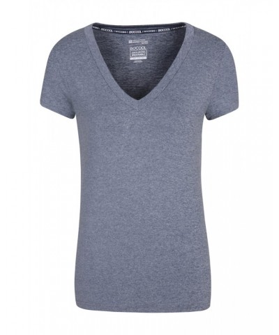 Vitality V Neck Womens Tee Navy $15.92 Active