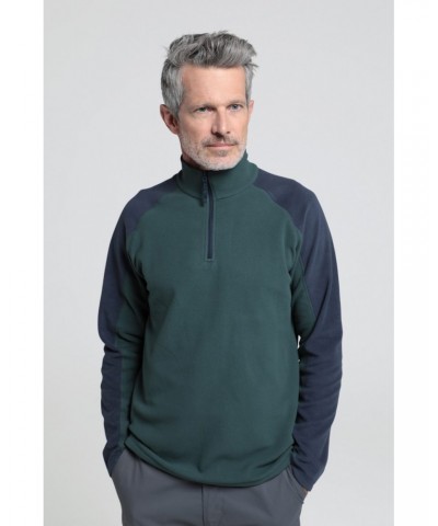 Ashbourne Mens Half-Zip Fleece Dark Khaki $14.49 Fleece