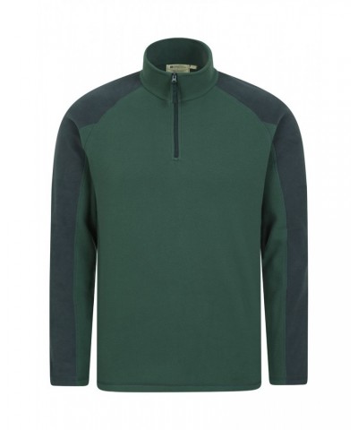 Ashbourne Mens Half-Zip Fleece Dark Khaki $14.49 Fleece