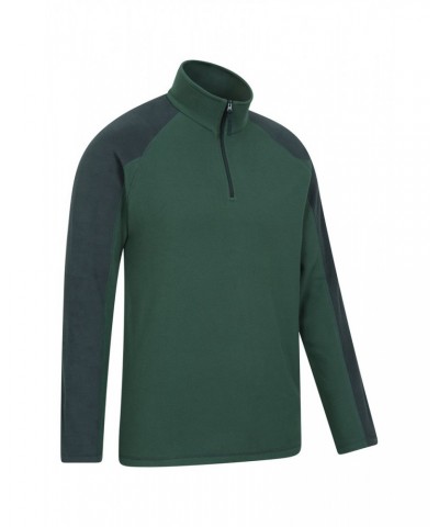 Ashbourne Mens Half-Zip Fleece Dark Khaki $14.49 Fleece