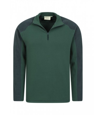 Ashbourne Mens Half-Zip Fleece Dark Khaki $14.49 Fleece