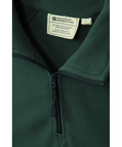 Ashbourne Mens Half-Zip Fleece Dark Khaki $14.49 Fleece