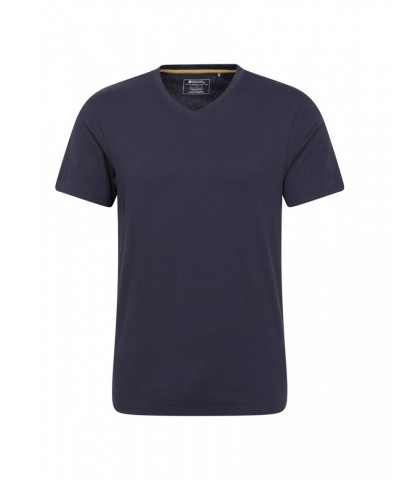 Eden II Mens Organic V-Neck T-Shirt Navy $10.59 Tops