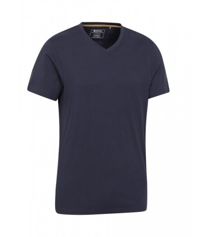 Eden II Mens Organic V-Neck T-Shirt Navy $10.59 Tops