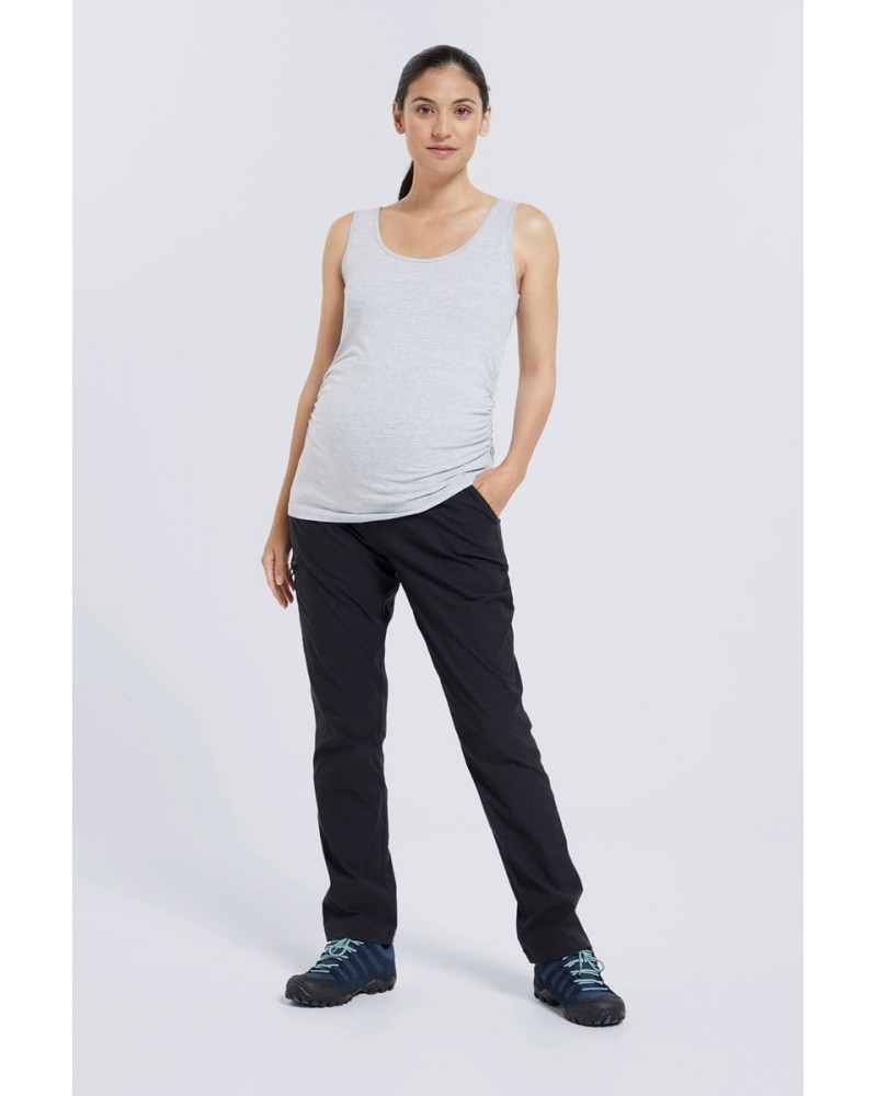 Maternity Hiker Stretch Womens Pants - Short Length Black $19.78 Maternity