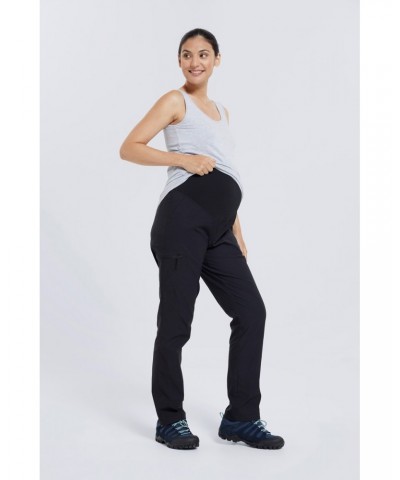 Maternity Hiker Stretch Womens Pants - Short Length Black $19.78 Maternity