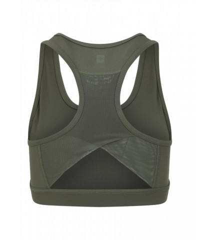 Blackout Womens Sports Bra Dark Khaki $15.59 Active