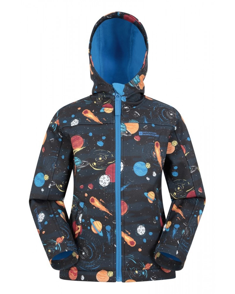 Exodus II Kids Printed Water-resistant Softshell Spacey Midnight $19.13 Jackets