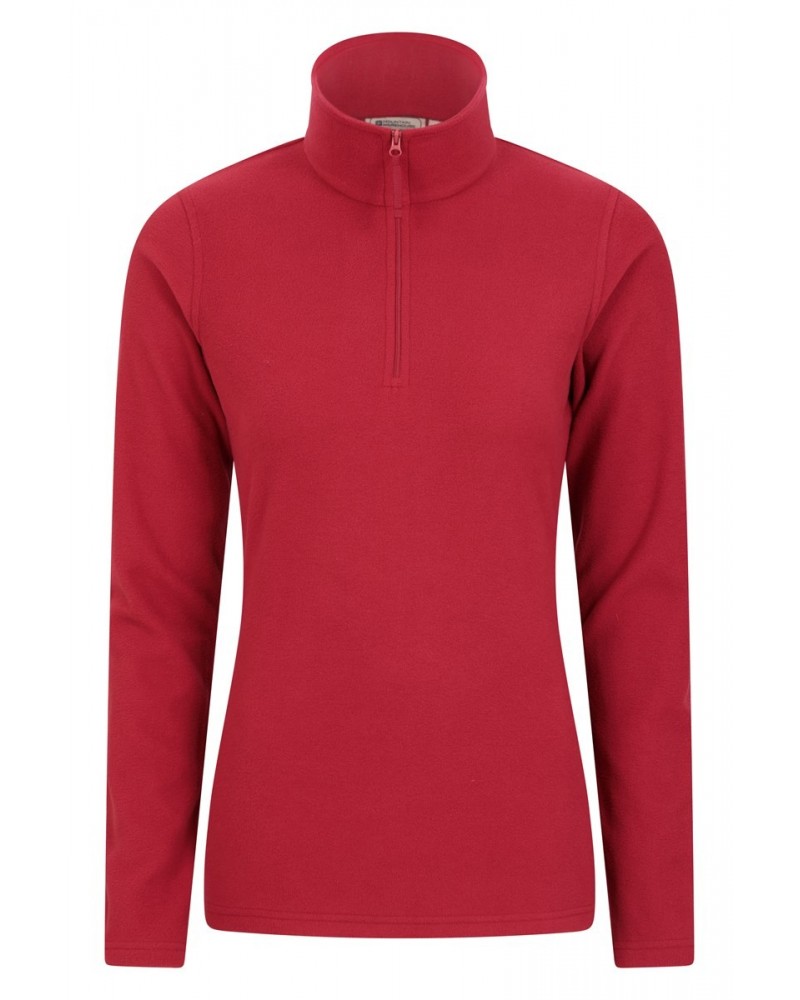 Camber Womens Half-Zip Fleece Red $13.49 Fleece