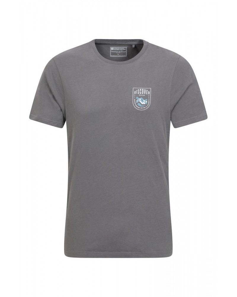 Discover Whistler Organic Men's T-Shirt Charcoal $16.17 Tops