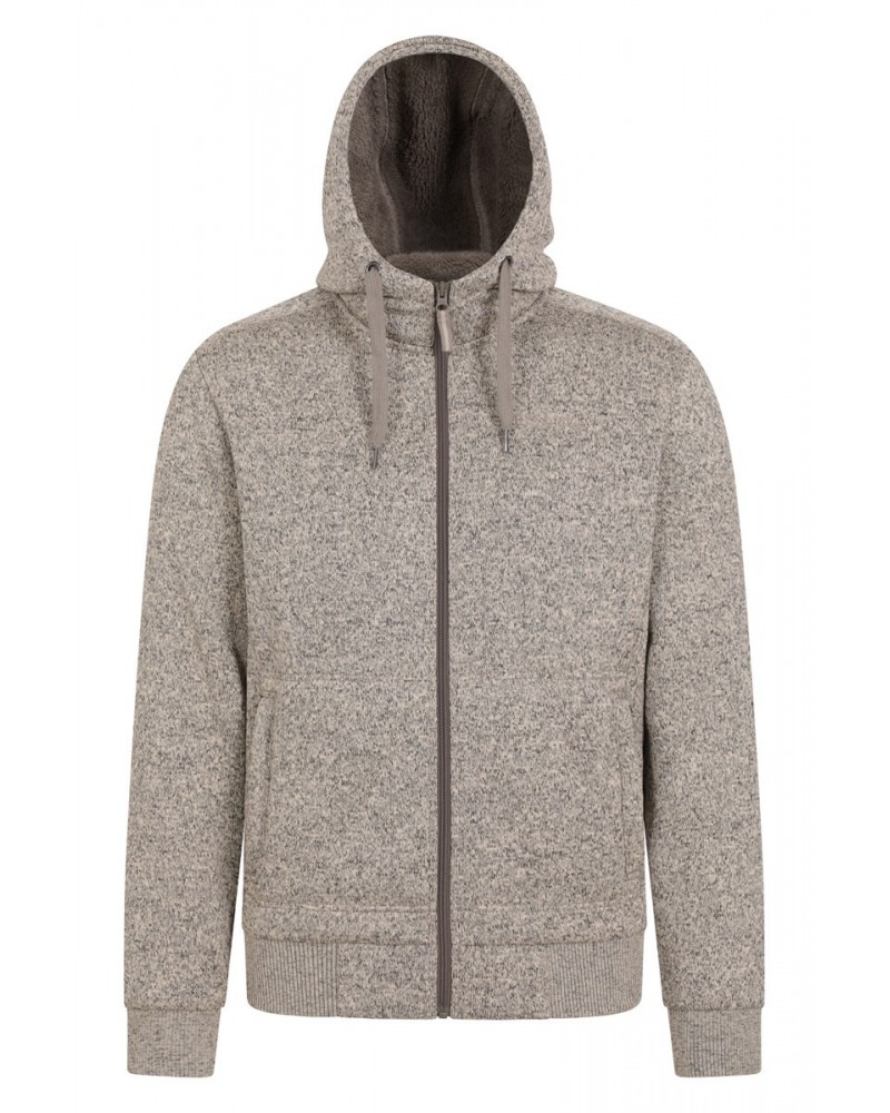 Nevis Mens Fleece Lined Hoodie Beige $19.75 Tops