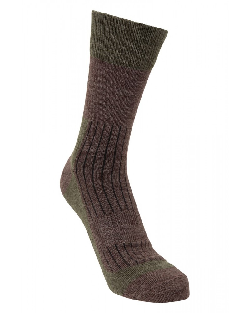 Mens Merino Mid-Calf Socks Khaki $10.99 Accessories