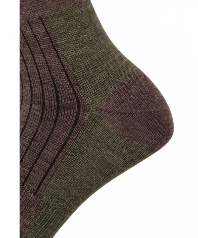 Mens Merino Mid-Calf Socks Khaki $10.99 Accessories