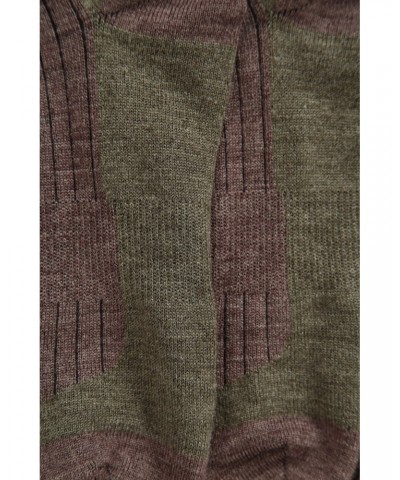 Mens Merino Mid-Calf Socks Khaki $10.99 Accessories