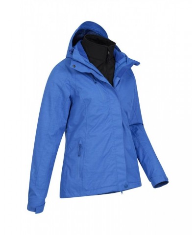 Bracken Melange Womens 3 in 1 Jacket Blue $49.00 Jackets