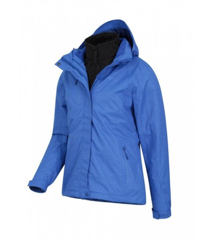 Bracken Melange Womens 3 in 1 Jacket Blue $49.00 Jackets