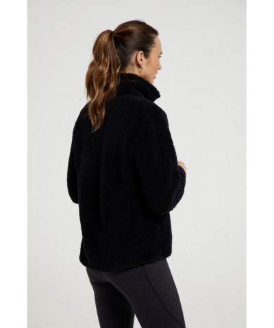 Teddy Womens Half-Zip Fleece Black $15.51 Fleece