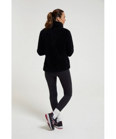 Teddy Womens Half-Zip Fleece Black $15.51 Fleece