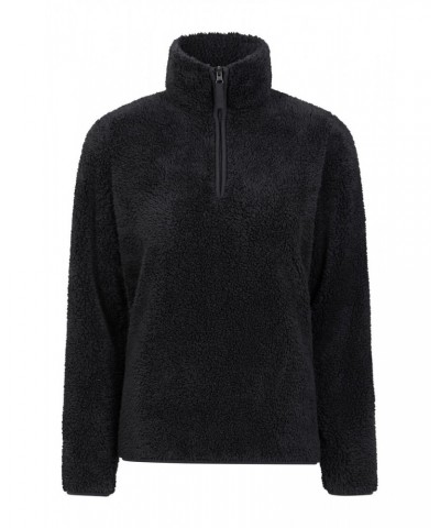 Teddy Womens Half-Zip Fleece Black $15.51 Fleece