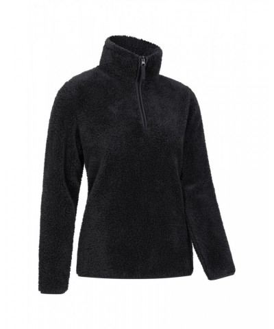 Teddy Womens Half-Zip Fleece Black $15.51 Fleece