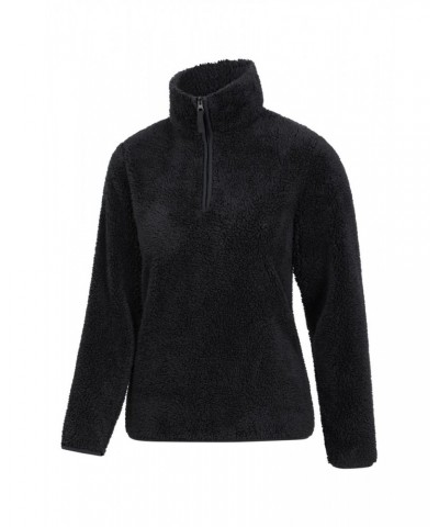 Teddy Womens Half-Zip Fleece Black $15.51 Fleece