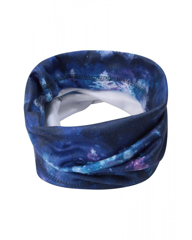 Printed Fleece Womens Neck Gaiter Indigo $10.43 Ski