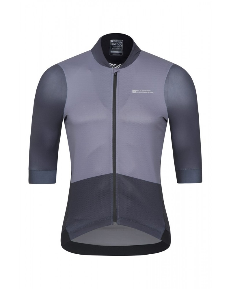 Strada Mens Cycling Full-Zip Jersey Dark Grey $25.44 Active