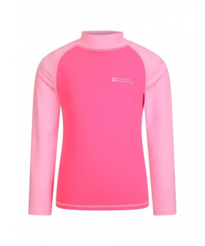 Kids Long Sleeved Rash Guard Bubblegum $13.20 Tops