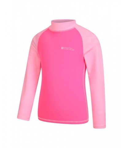 Kids Long Sleeved Rash Guard Bubblegum $13.20 Tops