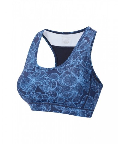 Mesh Motion Sports Bra Navy $14.57 Tops