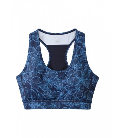 Mesh Motion Sports Bra Navy $14.57 Tops