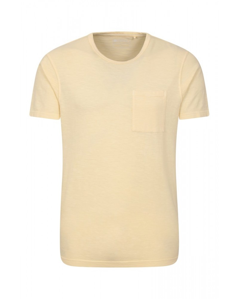 Fescue Mens Pocket T-Shirt Yellow $10.79 Tops