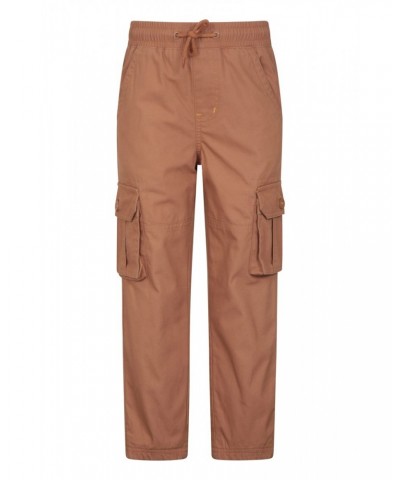 Pull Up Kids Jersey Lined Cargo Pants Tan $20.64 Pants