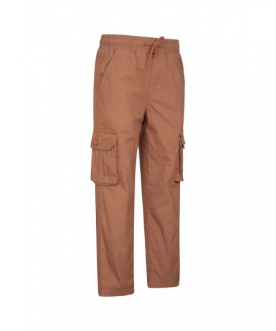 Pull Up Kids Jersey Lined Cargo Pants Tan $20.64 Pants