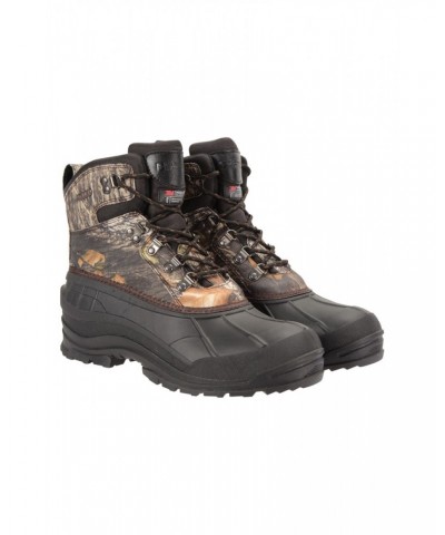 Woodland Mens Camo Snow Boots Camouflage $39.19 Footwear