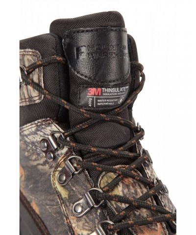 Woodland Mens Camo Snow Boots Camouflage $39.19 Footwear