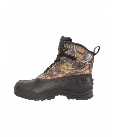 Woodland Mens Camo Snow Boots Camouflage $39.19 Footwear