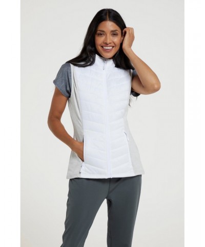 Action Padded Womens Insulated Vest White $31.26 Jackets