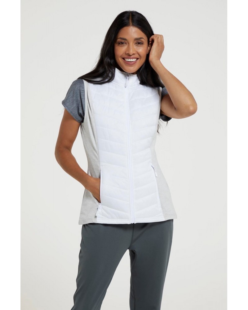 Action Padded Womens Insulated Vest White $31.26 Jackets