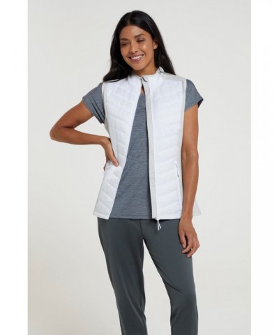 Action Padded Womens Insulated Vest White $31.26 Jackets