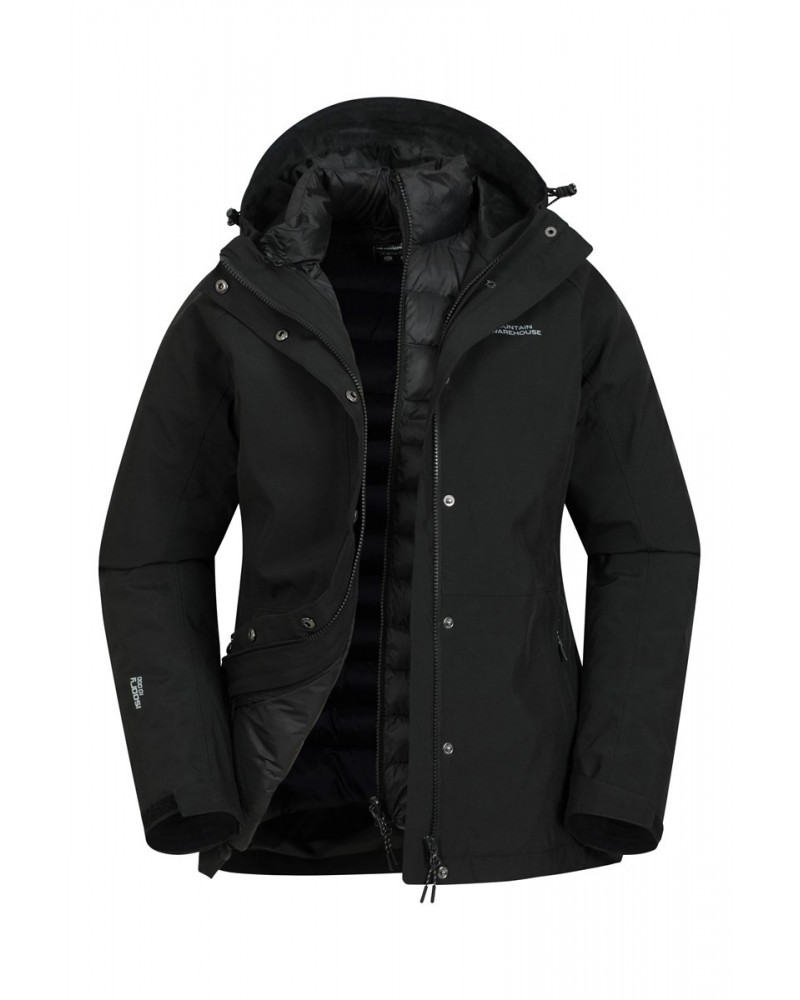 Alaskan Womens 3 in 1 Short Jacket Jet Black $62.40 Jackets