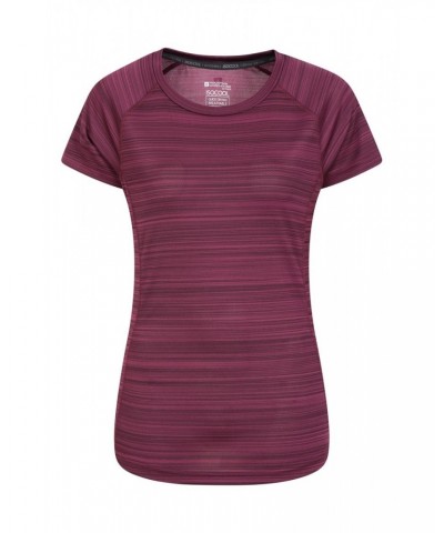 Endurance Striped Womens Tee Purple $11.59 Tops