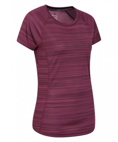 Endurance Striped Womens Tee Purple $11.59 Tops