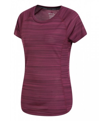 Endurance Striped Womens Tee Purple $11.59 Tops