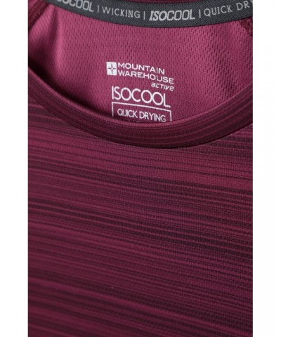 Endurance Striped Womens Tee Purple $11.59 Tops