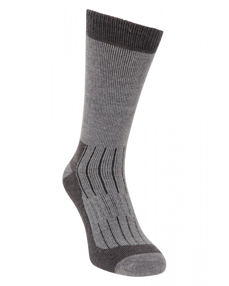 Explorer Mens Merino Mid-Calf Socks Charcoal $17.69 Accessories