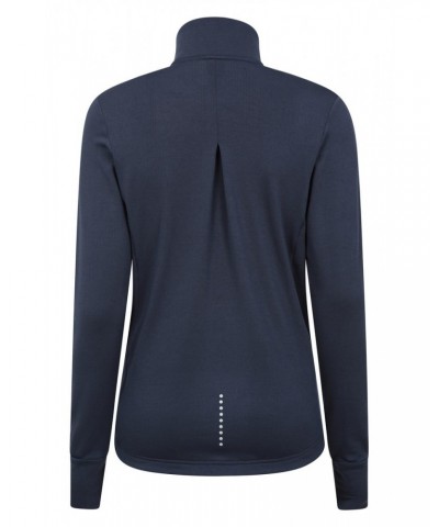 Womens Half-Zip Running Midlayer Navy $13.20 Active