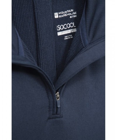 Womens Half-Zip Running Midlayer Navy $13.20 Active