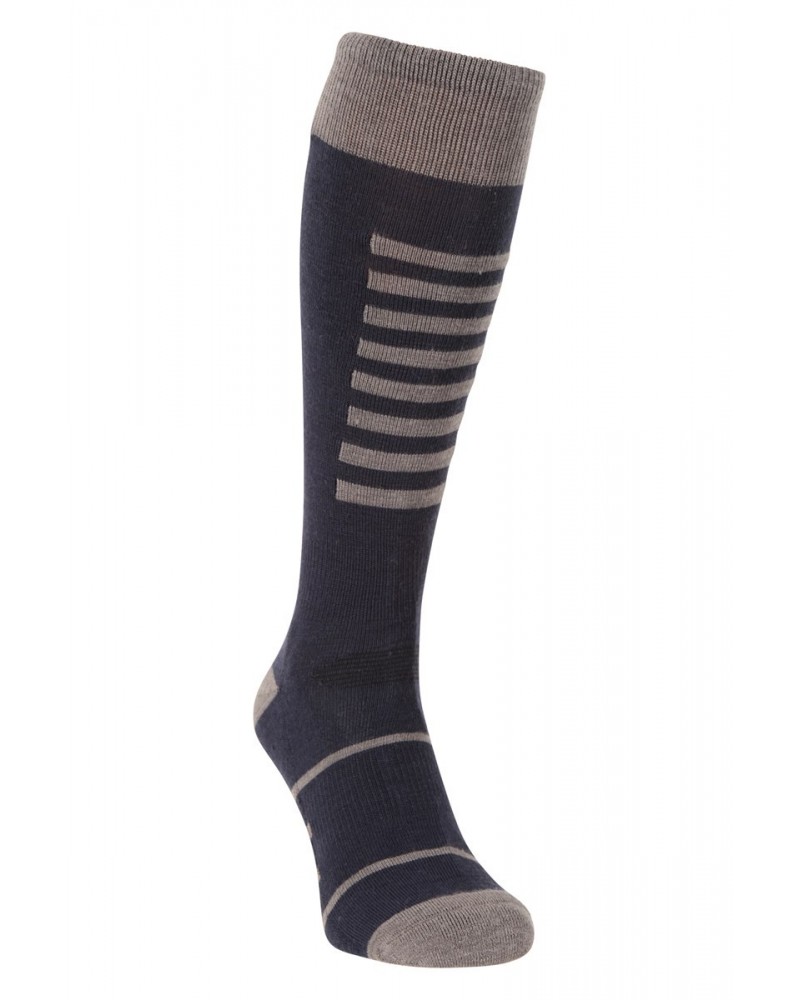 Extreme Mens Lightweight Merino Knee Length Ski Sock Navy $10.59 Accessories