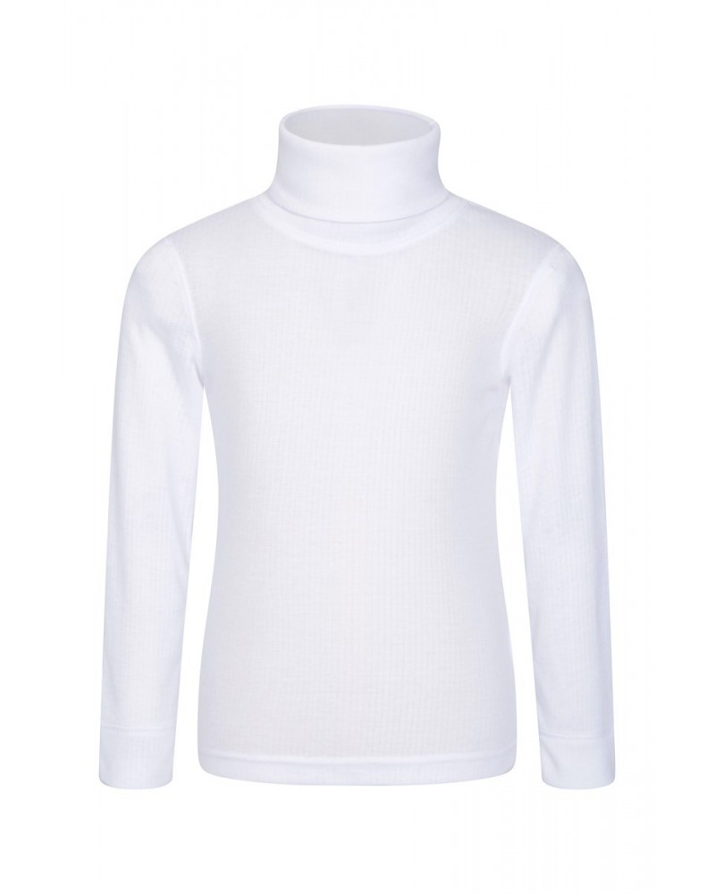 Talus Kids Turtle Neck Top White $11.43 Active